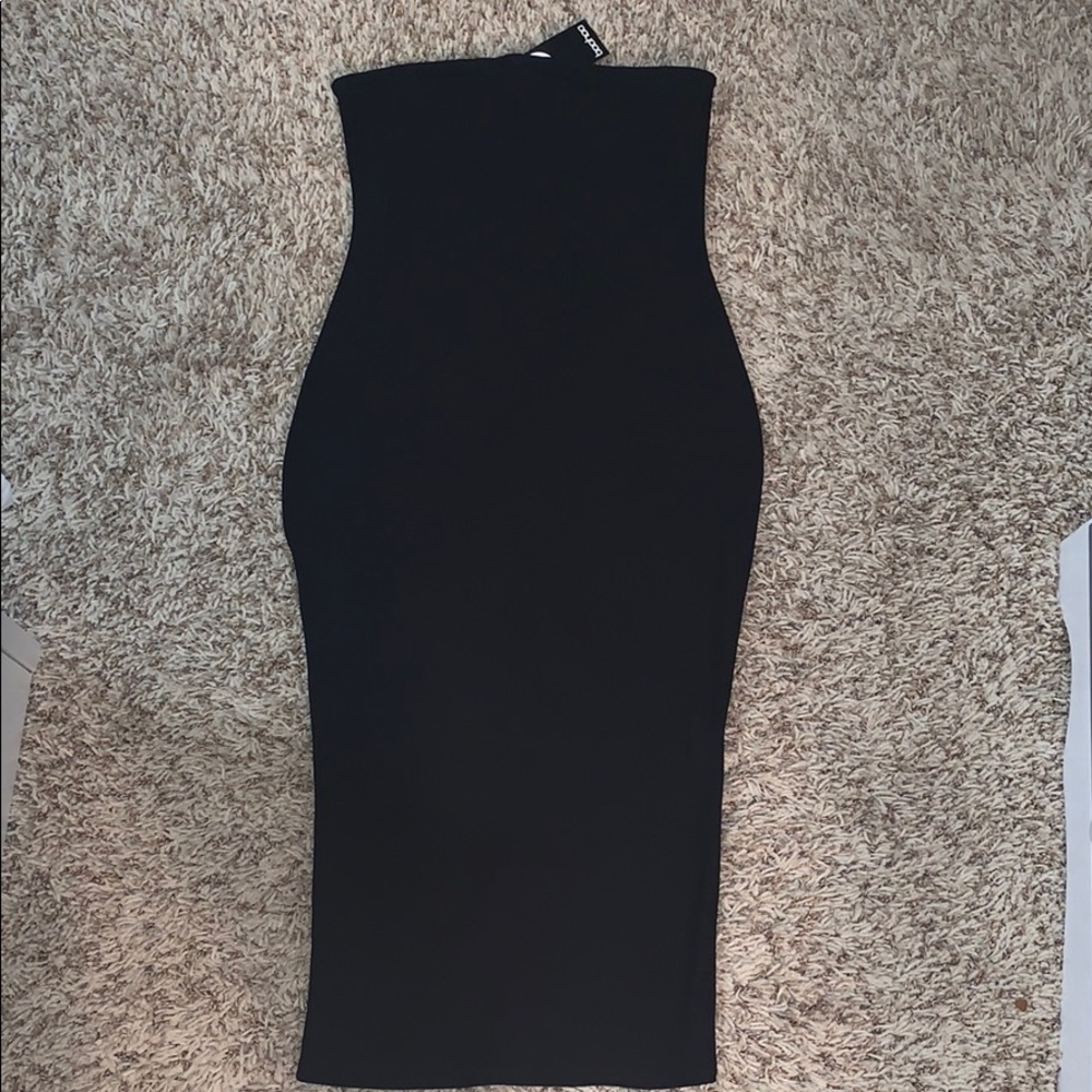 Strapless midi dress!